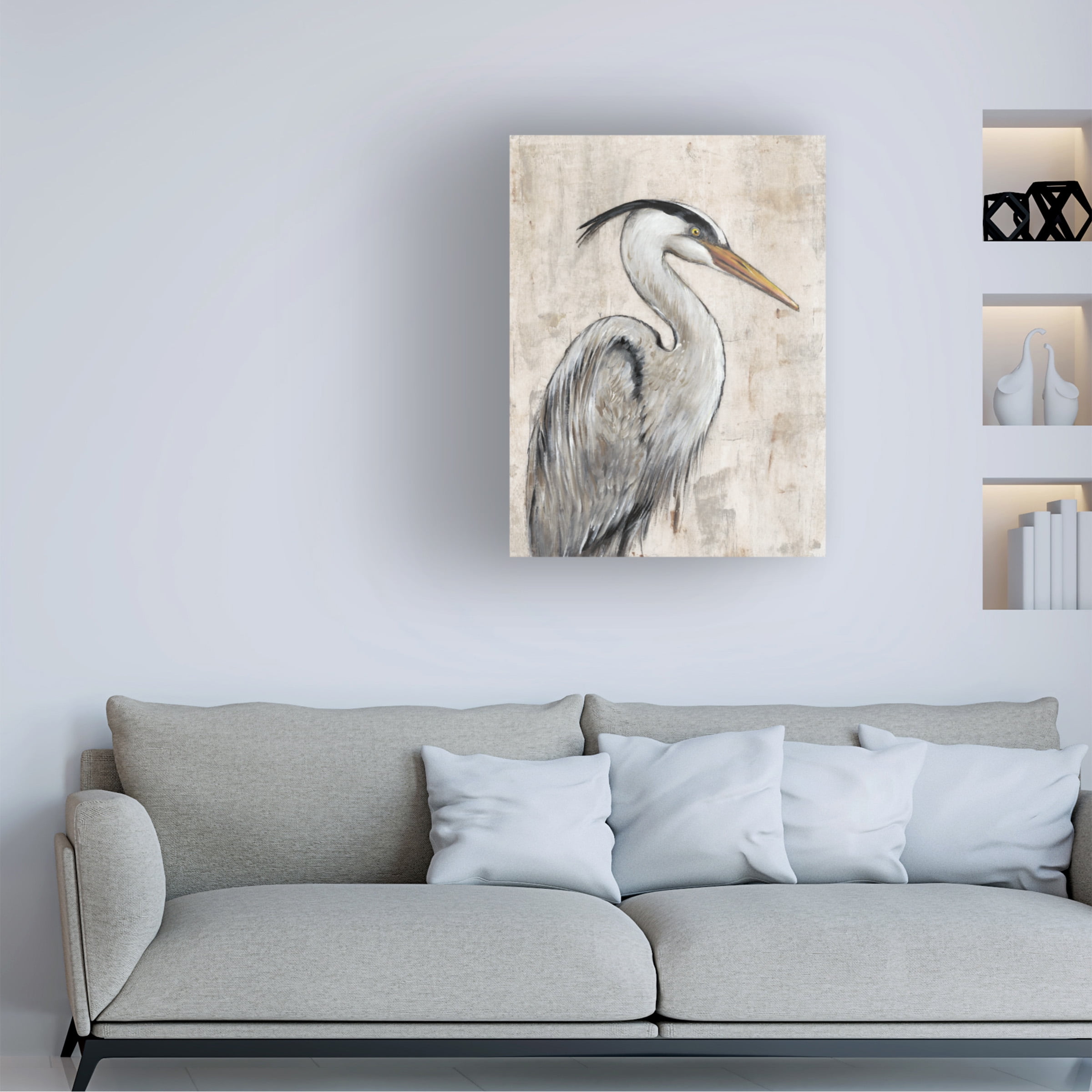 Tim O'Toole 'Grey Heron I' Canvas Art
