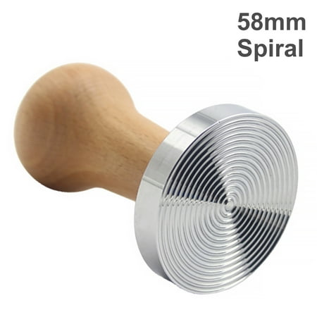 

Solid Wood Handle Coffee Tamper Stainless Steel Press Powder Hammer Squeezer Thread Base 58mm