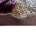thumbnail image 6 of Purple Lumbar Pillow Cover, Ribbon Rose Flower Lumbar Pillow Cover, 12x14 inch (30x35 cm) Lumbar Pillow Cover, Rectangle Silk Lumbar Pillow Cover, Floral Modern - Wine Roses, 6 of 10