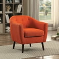 thumbnail image 5 of Homelegance Lucille Collection Living Room Home Barrel Accent Chair, Orange, 5 of 6