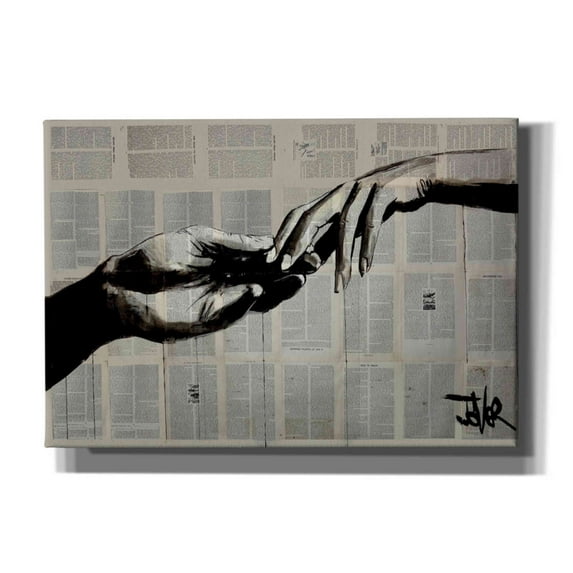 Epic Graffiti 'Adam Eve' by Loui Jover, Canvas Wall Art, 26"x18"