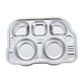 thumbnail image 1 of Platos para niños Bandeja de comida dividida Plato de servicio compacto y liviano para niños Autobús, 1 of 9