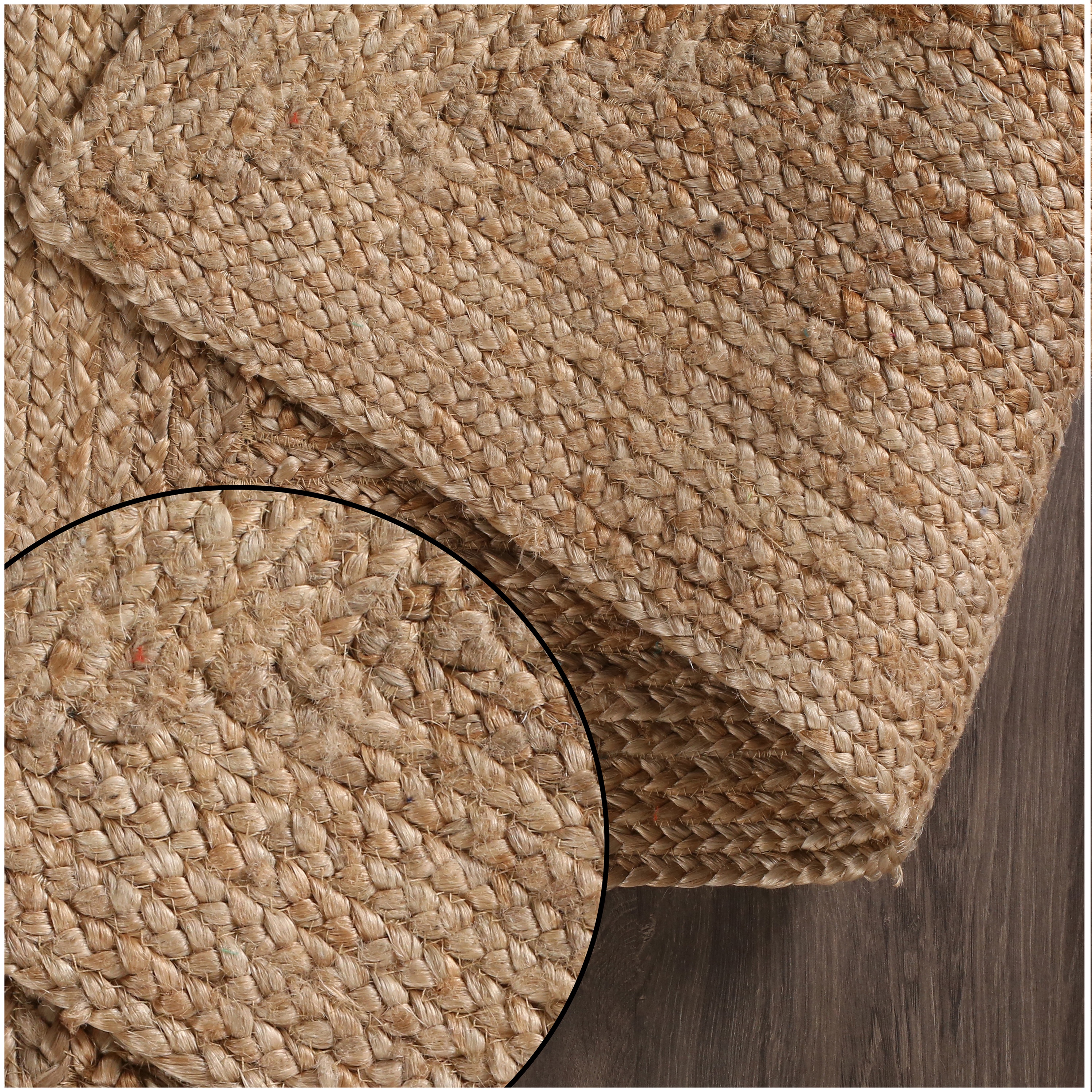 Bedding Craft Jute Cotton Area Rug Natural Matty Weave – Machine Washable Carpet for Living Room, Bedroom & Entryway – 70% Jute 30% Cotton – 36x60 Inch, 1 Piece