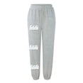 thumbnail image 3 of ASFGIMUJ Women Autumn And Winter Cute Style Cat Print Plus Velvet Leg Tie Elastic Waist High Waist Sweatpants, 3 of 3