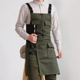 thumbnail image 4 of Rongfmy Canvas Apron Multi Functional Size for Woodworking Barbecue Gardening Green, 4 of 9