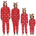 thumbnail image 1 of Christmas Gift for Family Pajamas Cute Deer Ear Hooded Jumpsuit Mother Father Kids Baby Matching Outfit Rompers Xmas Family Look, 1 of 4