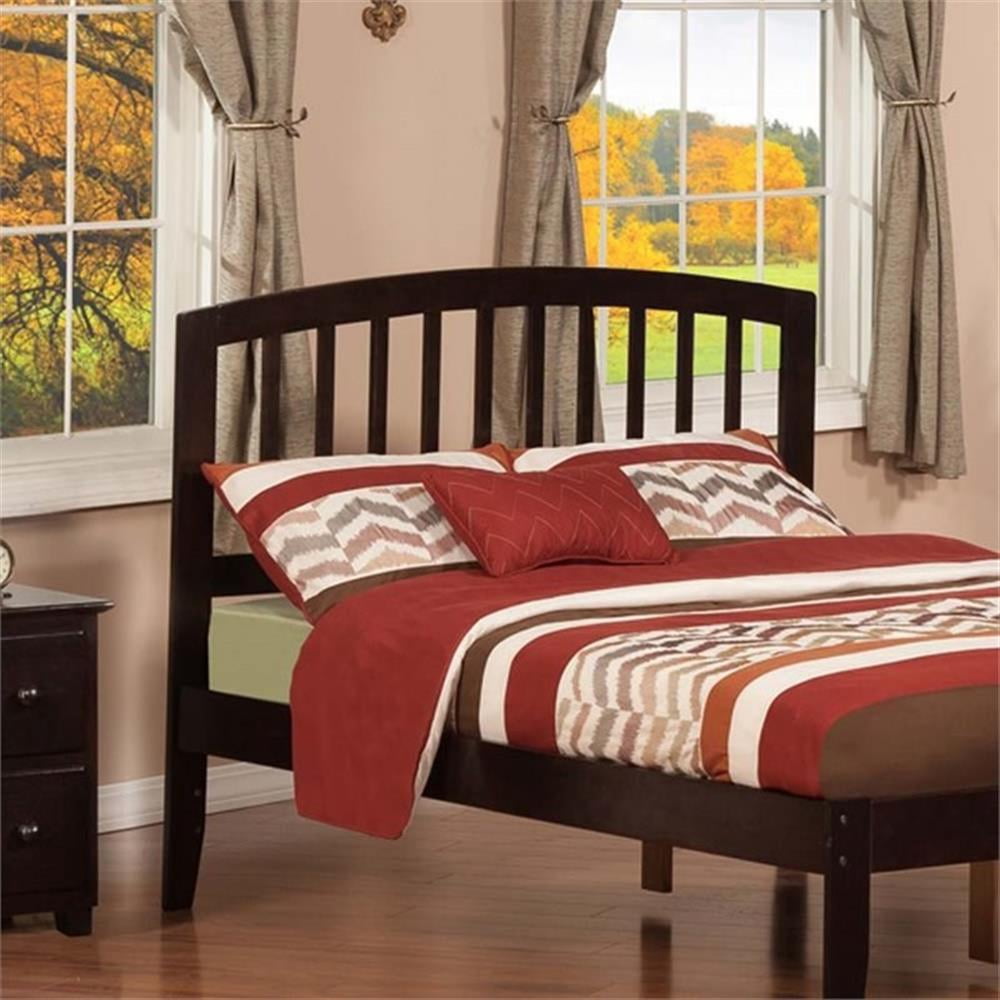 Leo & Lacey Contemporary Mission-Inspired Full Wood Headboard in Espresso