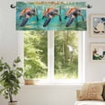 thumbnail image 6 of Vintage Blue Valances for Windows, 42 x 18in, Ocean Abstract Sea Turtle Map Rod Pocket Kitchen Valance Curtain Light Filtering Window Treatments for Living Room Bedroom, 1 Panel, 6 of 7