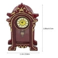 thumbnail image 2 of Soimiss Pendulum Clock Brown Wood Vintage Style Decoration 1Set for Miniature Scenes, 2 of 8