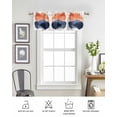 thumbnail image 6 of Navy Blue Abstract Art Curtain Valance for Windows/Living Room/Kitchen/Bathroom/Café, Short Rod Pocket Tier Curtain Window Treatment Panel Modern Art Geometric Aesthetics Topper Curtain 42''x18'', 6 of 6