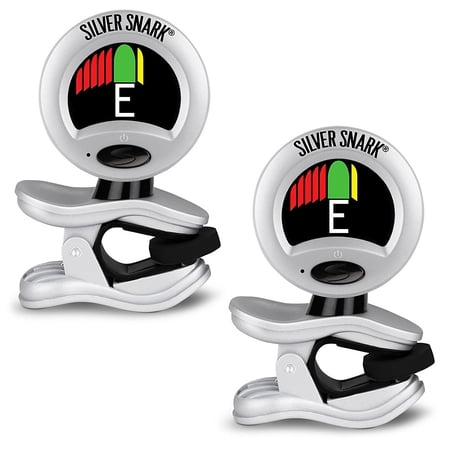 Snark Silver Guitar Tuner Chromatic Clip On 2 Pack Fast All Instrument SIL1