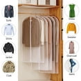 thumbnail image 3 of Tripumer 10 Pcs Hanging Garment Bag Lightweight Suit Bag 24 x 47 inch Dust Proof Resistant Clothes Cover Bags Suit Bags Closet Clothes Storage White, 3 of 9