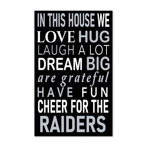 Las Vegas Raiders 11" x 19" Briteline In This House Sign