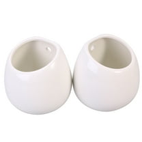 Worgeous 2 Pcs Mini Wall Planter Hanging Pot Indoor Vases White
