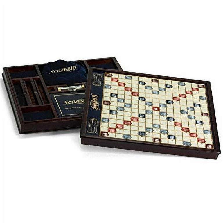 WS Game Company Deluxe Scrabble with Rotating Wooden Game WS Game Company Deluxe Scrabble with Rotating Wooden Game