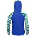 thumbnail image 4 of Sudadera con capucha Rash Guard DRONIRING para niños, UPF 50+, azul cobalto, 4 of 5