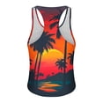 thumbnail image 4 of Purcolt Mens Summer Beach Tank Tops Casual Palm Tree Tropical Printed Hawaiian Sleeveless T Shirts Gym Workout Muscle Shirts, 4 of 4