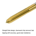 thumbnail image 3 of Uxcell M3 x 0.5 Cobalt High Speed Steel Straight Flute Machine Thread Tap Titanium Coated 2 Pack, 3 of 6