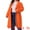 Orange, variant on Women's Plus Size Notched Lapel Double Breasted Coat 2X Light Brown