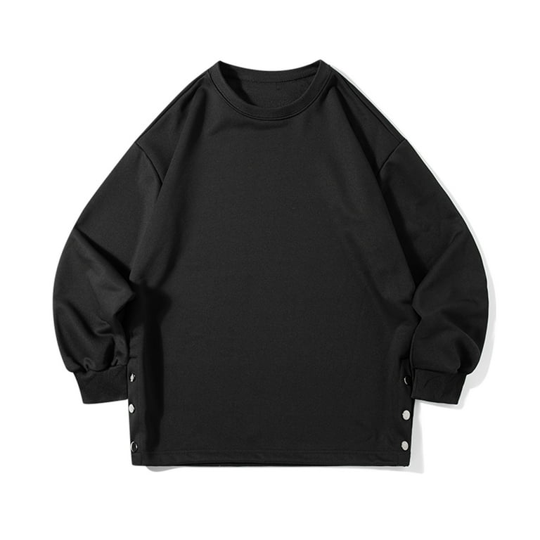 Mens Big And Tall Hoodies Round Neck Heavy Small Neckline