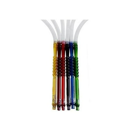 Silver Hookah Hose - 62” PLASTIC FANCY HOSE: SUPPLIES FOR HOOKAHS – These Hookah hoses are accessory pieces for shisha pipes. These accessories parts come in various colors and are completely washable. (Red Hose)