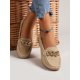 thumbnail image 1 of Rhinestone & Chain Decor Litchi Embossed Loafers, Black Fashionable Rhinestone & Metallic Chain Decor Solid Color Loafers, 1 of 4