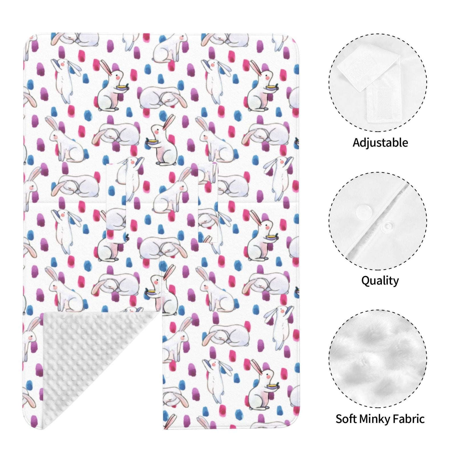 Naloa Rabbit Eating Baby Car Seat Cover, Breathable Baby Carrier Cover, Multiuse Baby Carrier Cover & Nursing Breastfeeding Cover