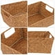 thumbnail image 2 of GOOHOCHY Cesta rectangular tejida con algas marinas Cesta tejida a mano Cesta de almacenamiento tejida para escritorio, 2 of 7