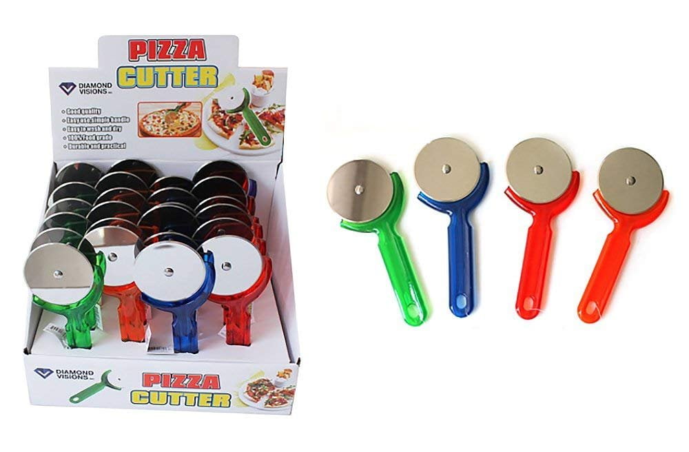 Diamond Visions 011369 Pizza Cutter MultiPack in Assorted Translucent