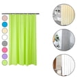 thumbnail image 3 of Waterproof Solid Color Shower Curtain with Hooks - PEVA 180cm x 180cm for Bathroom, 3 of 4
