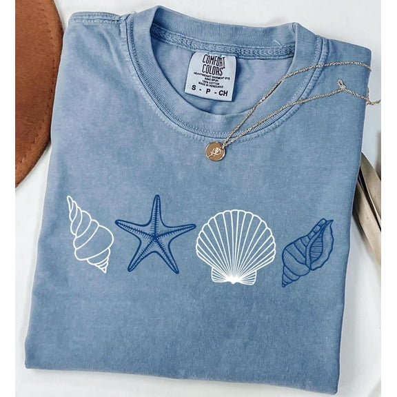 SeaShell tShirt, Beach Shirt, Beach Shirt, Ocean Lover Gift, Summer Shirt Shirt, Summer Vibes Shirt, SeaShell T-Shirt, Beach Summer Shirt