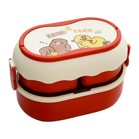 

CHGBMOK Clearance Kitchen Gadgets Double Plastic Children s Lunch Box Large Capacity Student Lunch Box Microwave Oven Adult Lunch Box Wave Cover