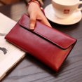 thumbnail image 4 of Cartera larga de marca europea y americana para mujer, de piel auténtica, con hebilla, sencilla, de piel de vaca, para negocios, fina, tarjetero, moderna, 4 of 6