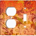 thumbnail image 4 of Metal Light Switch Plate Cover Red Floral Damask Wallpaper WAL027, 4 of 13