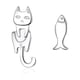 thumbnail image 1 of Aretes Miow Cat Lunch Plata .925 plateado, 1 of 5