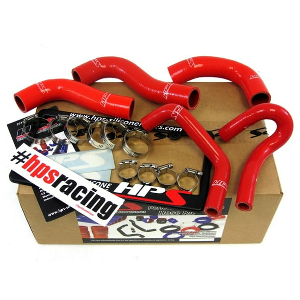 HPS Reinforced Red Silicone Radiator Heater Hose Kit Coolant for Mazda