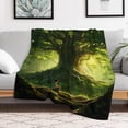 thumbnail image 6 of Tree with Life Flannel Blanket Lightweight Blanket for Couch Sofa Bed, Super Soft Cozy Print Warm Blanket, 6 of 8