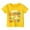 Yellow, variant on Fshinging T Shirts For Baby Girls Fashion Print Loose Casual Short Sleeve Comfortable Child Tees Size 2-3 Years