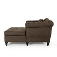 thumbnail image 6 of Christopher Knight Home 62.5" Large Loveseat Chaise Lounge, Sofa Bed Couch with Scroll Arms and Pillows, Brown, 6 of 7