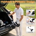 thumbnail image 4 of Foldable Golf Push Cart 2 Wheel, Collapsible Push Pull Golf Trolley with Scoreboard Holder, Storage Box, Aadjustable Straps, Ergonomic Handle Golf Cart, Portable Golf Bag Cart, 4 of 8