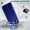 thumbnail image 2 of for Samsung Galaxy S22 Ultra 5G Case View Clear Smart Window Leather for Samsung S22 Ultra Case Slim Mirror Hard PC Kickstand Luxury Flip Shockproof Galaxy S22 Ultra Cover Protective (Blue), 2 of 14