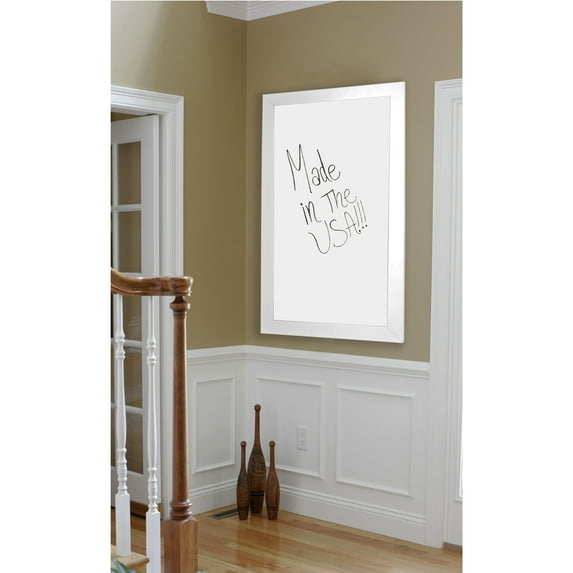 Rayne Mirrors American Made Rayne White Satin Wide Dry Erase Board