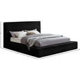 thumbnail image 4 of Bowery Hill Contemporary Textured Soft Black Corduroy Queen Bed, 4 of 8