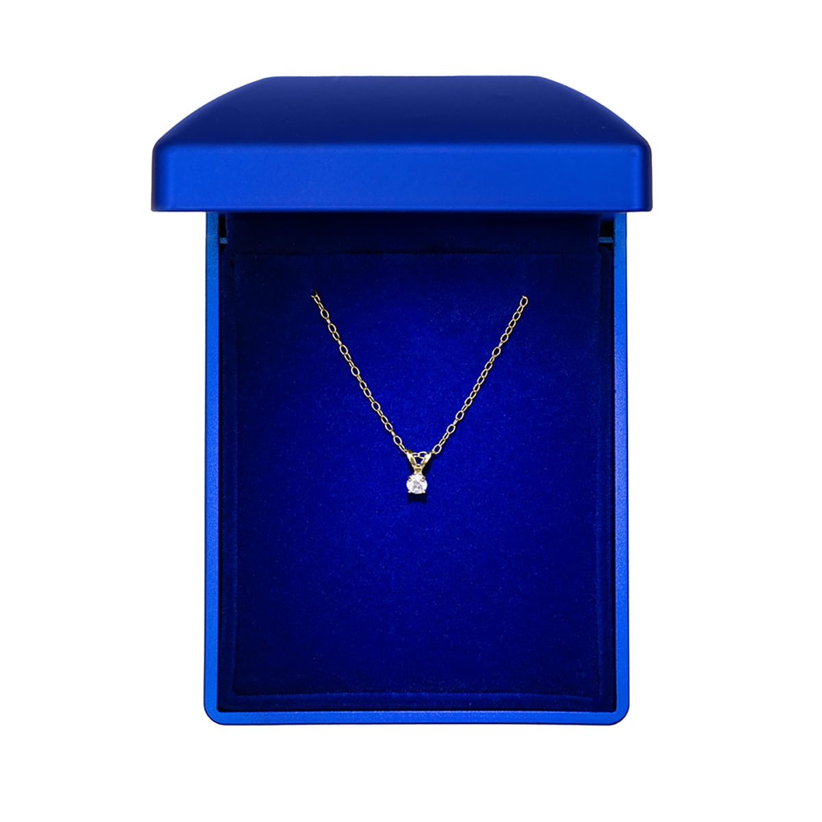 SuperJeweler 14 Karat Yellow Gold 1/6 Carat Diamond Solitaire Necklace for Women, 18 Inches, Diamond Necklace for Women
