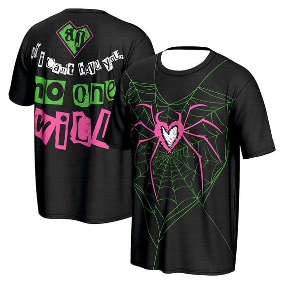 AJ Lee Spider T-Shirt Crewneck Short Sleeve Sport Tee Men Women Outdoor Streetwear Tops