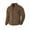 Brown, variant on Fancifize Men's Fleece Jacket Trendy Casual Long Sleeve Stand Collar Coat Full Zip Fall Winter Outwear with Pocket