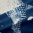 thumbnail image 5 of Manfei Sea Shark Curtains and Drapes Pack of 2 (52x63 Each), Cute Seashell Plant Black Out Curtains, Dark Blue, 5 of 6
