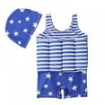 thumbnail image 3 of BULLPIANO 2-9Y Baby Boy Girls One-Piece Floatation Swimsuit Float Suit Buoyancy Bathing Suit Swimwear Swim Vest Surfing Suit, 3 of 7