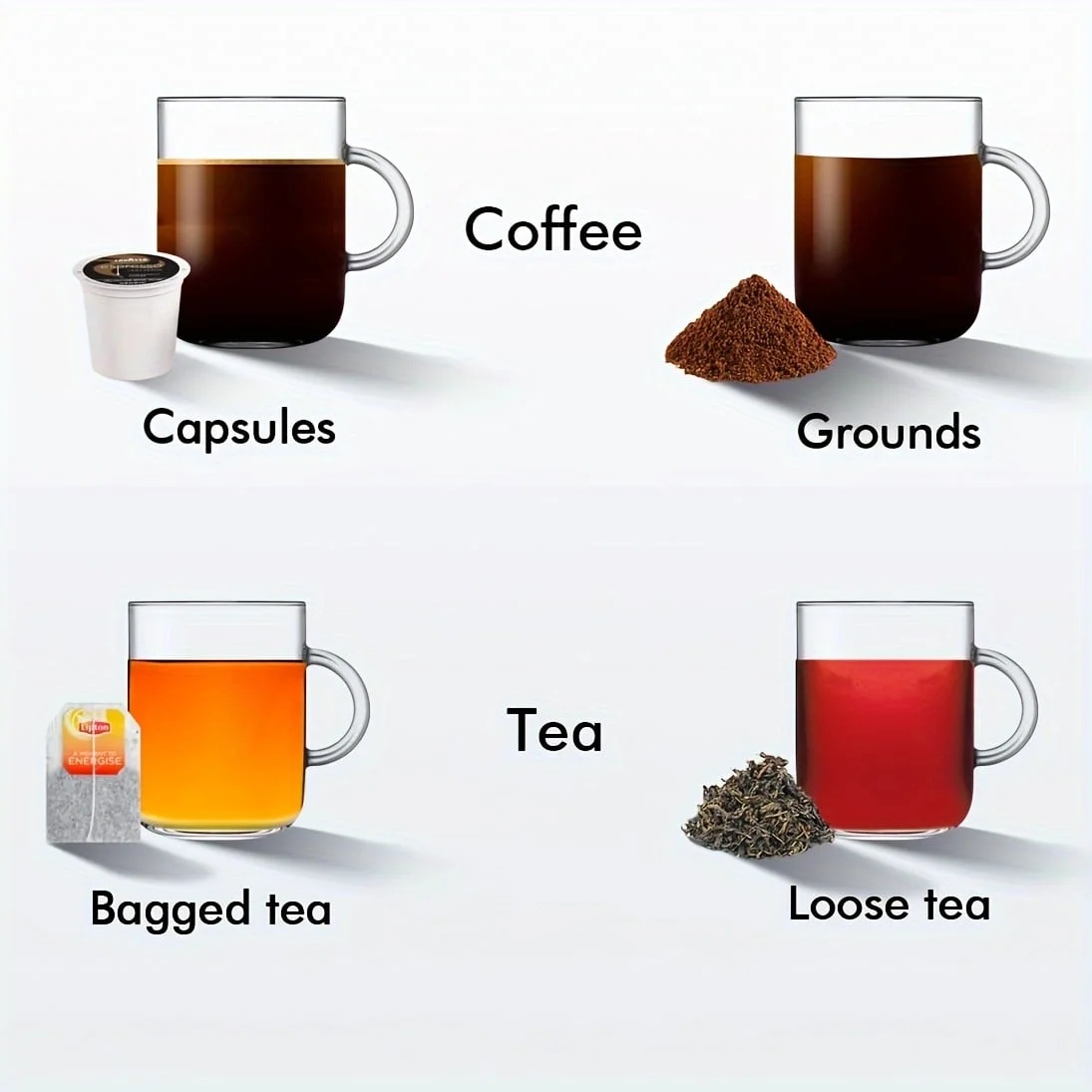 SIFENE 3-in-1 Single Serve Coffee Maker, Red photo 2
