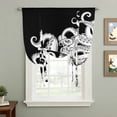 thumbnail image 2 of Black White Octopus Balloon Curtains 63 Inch Length for Living Room/Bedroom, Coastal Ocean Animals Nautical Rod Pocket Privacy Door Curtains Decorative Tie Up Shade for Window 52"x63", 2 of 8